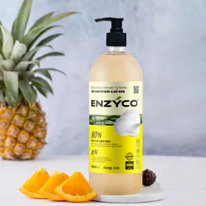 biological dishwashing liquid from pineapple enzyme, 1 liter bottle, safe dishwashing liquid, free from harmful cleaning agents