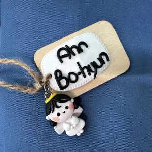 quà tặng cá nhân hoá, gift tag, móc khoá đất sét