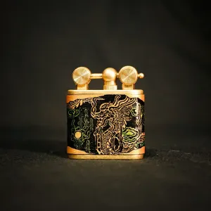 Nine Heavens Dragon Hand-Drawn Leather Lighter, Personalized Engraved Lighters, A Royal Essence, Handmade Lighters, Personalized Gifts