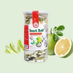 Snack Bưởi Vị Nguyên Bản, 100% Vỏ Bưởi Tươi, Vị Chua Nhẹ Nhàng Khó Cưỡng, Hũ 120g, Bổ Sung Vitamin, Không Chất Bảo Quản, Snack Trái Cây, Ăn Vặt Lành Mạnh