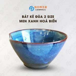 Bát Kê Đũa Men Xanh Hỏa Biến, Gốm Sứ Bát Tràng, Trải Nghiệm Ẩm Thực Đầy Phong Cách, Gốm Sứ Cao Cấp, Bát Ăn Cao Cấp, Gốm Hỏa Biến, Quà Tặng Cao Cấp
