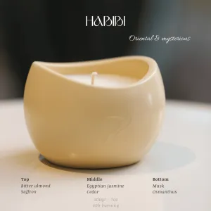 Pyra Habibi Scented Candle, Natural Wax, Artistic Candle Jar, Natural Ingredient Scented Candle, Fragrance Gift For Girlfriend, Corporate Gifts