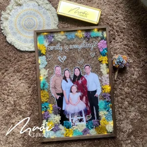 Personalized Photo And Pressed Flower Frame (Max 2 Photos), Handcrafted Keepsake Frames, Thoughtful Gift Frame, Personalized Present Idea, Unique Gift
