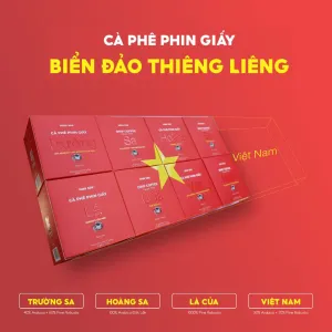 Combo Cà Phê Phin Giấy - CHỦ QUYỀN BIỂN ĐẢO THIÊNG LIÊNG, Hoàng Sa Trường Sa Là Của Việt Nam, Cà Phê Việt Nam Nguyên Chất, Cà Phê Đặc Sản