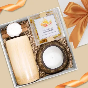 Hộp Quà Simplicity, Nến Thơm, Trà Hoa Cúc, Cốc Tre, Món Quà Gửi Trọn Yêu Thương, Thành Phần Tự Nhiên, Quà Tặng Cho Nữ, Quà Tặng Ngày Phụ Nữ