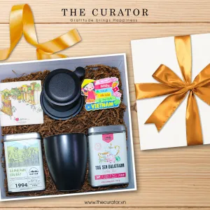 "Journey To Vietnam" Gift Box, Discover Vietnam's Charm, Vietnamese Coffee And Tea, Wooden Magnet, Ceramic Cup, Gift for Foreigners, Souvernirs