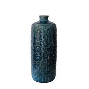 Bình Gốm Men Rạn "Indio" Màu Chàm, Vẻ Đẹp Bí Ẩn Đầy Mê Hoặc, Bình Cắm Hoa, Bình Nghệ Thuật Trừu Tượng, Bình Hoa Nghệ Thuật, Gốm Tân Vạn, Quà Tân Gia Ấn Tượng