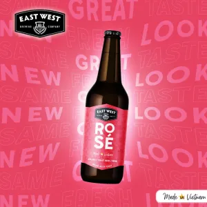 Bia Thủ Công ROSÉ, Chai 330ml, Cháy Hết Mình Cùng Cuộc Vui , Bia Craft Việt Nam, Thành Phần Quả Mọng, Hương Vị Ngọt Ngào, Bia Ngon Cho Mọi Dịp