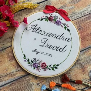 The Personalized Flower and Message Embroidery Frame, meticulously handcrafted to bring joy and heartfelt wishes, makes a thoughtful and meaningful personalized gift for any occasion