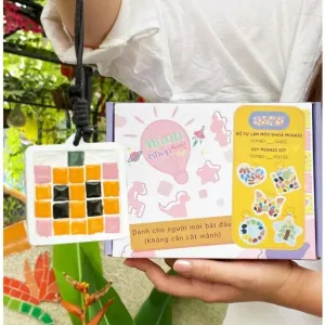 Unleash your creativity with the Keychain DIY Mosaic Kit, a premium handmade set featuring various designs crafted from Bat Trang ceramic, perfect for creating your own masterpiece and gifting unique handmade accessories.