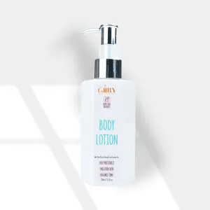 Guby Body Lotion (150ml), enriched with Butyrospermum Parkii and Rosa Canina Fruit Oil, combines natural essential oils and premium ingredients to deliver luxurious hydration, making it an ideal gift for her