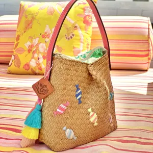 The Sweetie Lepironia Grass Bag, with its hand-embroidered design, will melt your heart with sweet beauty, making it the perfect fashion handbag and a unique gift for her, while embodying the essence of sustainable fashion