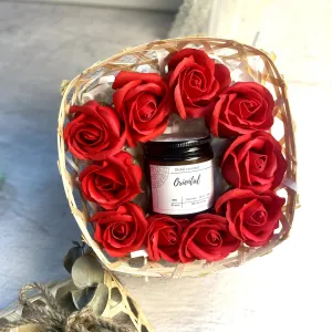 The Scented Candle with Bamboo Gift Box is a premium gift that shares love in every moment, combining the soothing fragrance of a premium scented candle with the elegance of scented candle & wax flower gift box, making it the perfect romantic birthday gift.