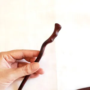 The Traditional Wooden Hair Stick celebrates rustic beauty with its natural wood color and grain, offering a timeless handmade hair accessory - a perfect gift for her or a thoughtful gift for mom