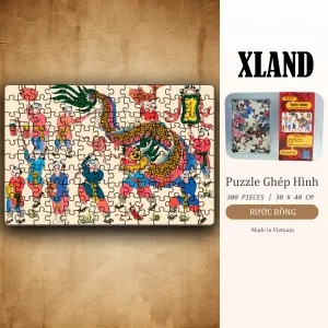 Tranh Ghép Đông Hồ 300 mảnh, kích thước 30 x 40cm, là trò chơi trí tuệ đầy thú vị và món quà Việt Nam độc đáo, chạm vào hồn Việt trong từng mảnh ghép