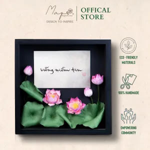 Zen Lotus is a personalized handmade paper flower painting that carries a message of peace, making it a perfect decorative piece for Tet and a thoughtful Vietnamese Tet gift