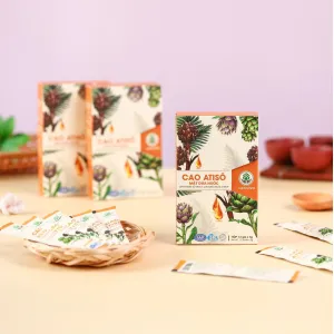Cao Atiso Mật Dừa Nước hộp 12 gói, với sự kết hợp ngon lành và nhiều lợi ích, là thực phẩm chức năng hỗ trợ mát gan, thanh lọc cơ thể, và là món quà tặng sức khỏe tuyệt vời