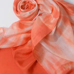 The "Fire" Silk Scarf, measuring 85x190cm, is a striking red and orange piece from the Five Elements Collection, crafted from natural silk, making it a perfect Feng Shui accessory, Vietnamese gift, or souvenir