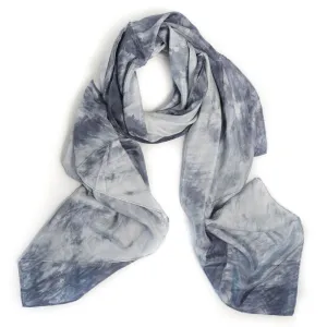The "Metal" Silk Scarf, part of the Five Elements Collection, features a grey and white ombre design in natural silk, measuring 85x90cm, making it a perfect Feng Shui accessory and a thoughtful Vietnamese gift.