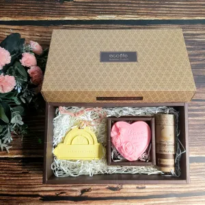 The "Relax & Relief" Gift Set—a Women's Day gift box filled with soap, a scented stone, and essential oil - offers a unique and heartfelt gift for her, wrapping your love in soothing fragrances and gentle care, perfect for making your special someone feel truly cherished.