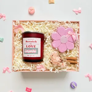 The "Warm Hugs" Valentine Gift Box is a heartfelt way to express sweet whispers of love, featuring a hidden message scented candle and a luxurious bath bomb, creating a cozy and romantic personalized Valentine's gift box for your special someone