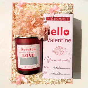 The "Whispered Sweetness" Valentine Gift Box captures the romantic rhythm of love, featuring a scented candle to set the mood, indulgent chocolates to delight the senses, and a hidden message to make your gift truly unforgettable—the perfect Valentine's gift for your lover