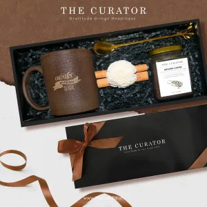 The "Wake Up The Day" Gift Box is the perfect way to energize the gentleman, featuring a Robusta coffee gift set complete with a coffee ground cup and spoon, making it a unique and thoughtful gift for him or a special present for a husband who appreciates a bold start to the day