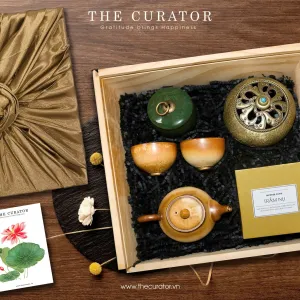 The "Zen Moments" Gift Box offers a serene escape, featuring a luxurious tea set, aromatic agarwood, and an elegant incense burner - an exquisite birthday or wellness gift designed to bring tranquility and peace.