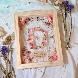 Celebrate every unique beauty with a Personalized Dried Flower Letter Art, a stunning handmade home decor piece that combines the elegance of a personalized dried flower frame, making it a heartfelt Women's Day gift for her