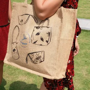 The Youthful Printed Jute Bag blends vintage charm with a fresh, modern vibe, making it a stylish eco-friendly fashion accessory and a perfect gift for her - whether for everyday use or as a thoughtful Women's Day gift for your girlfriend.