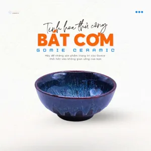 Bát Cơm Men Sapphire Hỏa Biến 11x6cm là chiếc chén gốm Bát Tràng tinh xảo, nâng tầm trải nghiệm ẩm thực mỗi ngày, phù hợp cho bàn tiệc hoặc làm quà lưu niệm ý nghĩa.