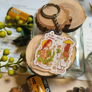 The Vietnam Mica Keychain is a premium printed accessory that beautifully captures familiar memories, making it a perfect artistic keychain, bag charm, and impressive Vietnamese souvenir.