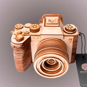 Mô hình camera Sony Alpha 1 gỗ tỉ lệ thật món quà từ ký ức nghệ thuật, mô hình máy ảnh gỗ trang trí nhà cửa quà cho nhiếp ảnh lưu niệm độc đáo