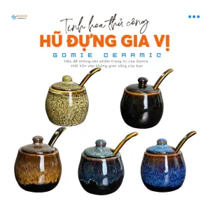 The Fire-Glazed Ceramic Spice Jar is a masterpiece of Bat Trang craftsmanship, exquisite down to every detail, making it a perfect addition to your kitchen accessories collection. Crafted from Vietnamese ceramics, this jar is not just a functional piece but also a unique souvenir that adds elegance to any space