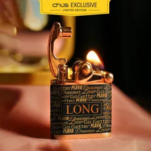 Celebrate sophistication with the Exclusive Personalized Leather Lighter - a luxurious, engraved piece that adds a refined touch, making it the perfect customized gift for him.