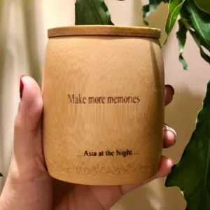 The Bamboo Scented Candle Gift Set captures the Asian essence in every fragrance, featuring a bamboo jar scented candle made from soy wax and infused with natural essential oils - a unique birthday gift for a touch of warmth and serenity.