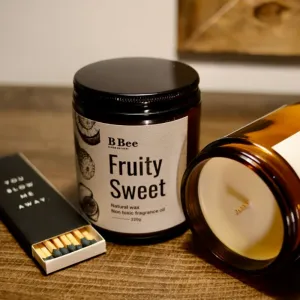 Indulge in ultimate relaxation with the "Fruity Sweet" Scented Candle & Stickers Gift Set, featuring a natural wax scented candle that fills your space with sweet, fruity scents—perfect as a thoughtful birthday gift or candle gift set.