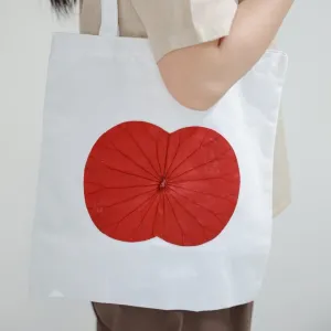 Lotus leaf tote bag – fabric tote bag subtly imprinted with nature, decorated with real lotus leaves, light and durable, unique Vietnamese souvenir and handmade gift.
