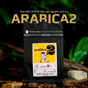 Arabica 2 là cà phê Arabica Mai Sơn nguyên chất 100%, đậm vị mật ong và chanh dây, thơm lừng, đậm đà, là món quà tinh tế mang đậm bản sắc cà phê sạch Việt Nam.