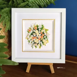 "Honey Light" Quilled Paper Flower Art creates a Radiant Loving Space with Handcrafted Paper Flower Art perfect for Home Interior Design, making an ideal Housewarming Gift or Birthday Gift