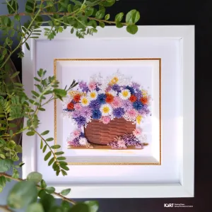 "Gentle Words" Quilled Paper Flower Art presents a Cherished Gift Of Affection with Artistic Paper Flower design in an elegant Home Decoration Frame, perfect as a New Home Gift or meaningful Birthday Gift.