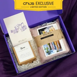The "Care" Gift Box is a personalized way to share love, featuring an exclusive set with a dream pillow and scented candle, thoughtfully packaged with a card — a meaningful gift for those who cherish heartfelt care.