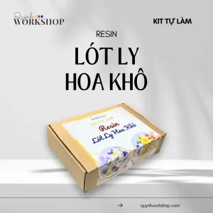 Bộ kit làm lót ly resin hoa khô mê hoặc từng thao tác, tự làm lót ly tại nhà với nghệ thuật resin tạo quà tặng thủ công sáng tạo và quà sinh nhật độc đáo.