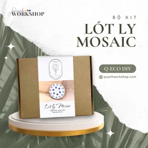 Q-Eco DIY mosaic coaster set provides home craft art experience for making unique coasters at home, combining creative DIY toy elements with eco-friendly materials as distinctive handcrafted gift.