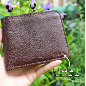 Ví Da Nam Dập Tên Theo Yêu Cầu, Thiết Kế Đơn Giản Và Trang Nhã, Phong Cách Lịch Lãm, Phụ Kiện Da, Quà Tặng Cho Nam, Quà Tặng Người Yêu Ý Nghĩa