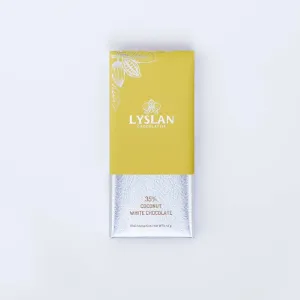 Socola trắng vị dừa 35% 40gr tận hưởng sự ngọt béo mượt mà, socola dừa Bến Tre nguyên chất là kẹo socola dừa đặc sản Việt Nam và quà cho người nước ngoài