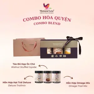Hộp quà "Hòa Quyện" giao thoa tuyệt vời giữa vị ngon và dinh dưỡng từ thiên nhiên, combo hạt và trái cùng táo đỏ kẹp óc chó tạo set quà đặc sản và quà biếu cao cấp