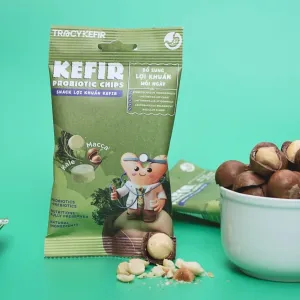 Hộp 5 gói snack lợi khuẩn kefir vị kale macca béo bùi thanh mát, ăn vặt lạ miệng dinh dưỡng quà tặng sức khỏe cho cả nhà