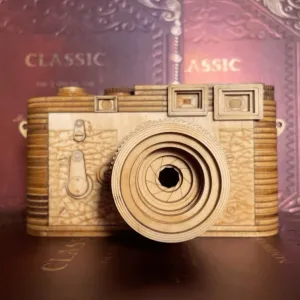 Real scale Leica M3 wooden camera assembly model creative handcraft experience, 139-operation wood model home decoration as Vietnamese souvenirs