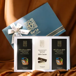 Dark and milk chocolate gift box breakthrough delicious flavor, pure chocolate combo luxury gift box Vietnamese specialty gift as romantic gift for lover